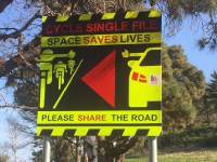 Keep in Line please Cyclists